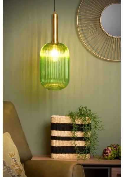 Lucide 45386/20/33 - Luster na lanku MALOTO 1xE27/40W/230V pr. 20 cm zelená