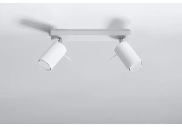 Sollux SL.0088 - Bodové svietidlo RING 2 2xGU10/10W/230V biela