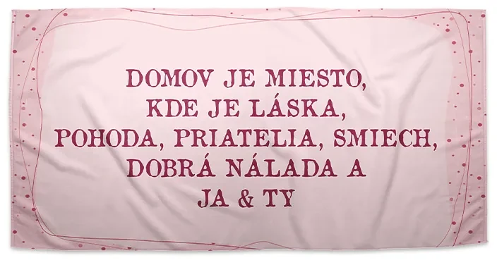 Sablio Uterák Domov 3 - 30x50 cm