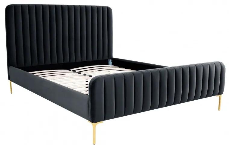 Hector Čalúnená posteľ Lana 160x200 čierna
