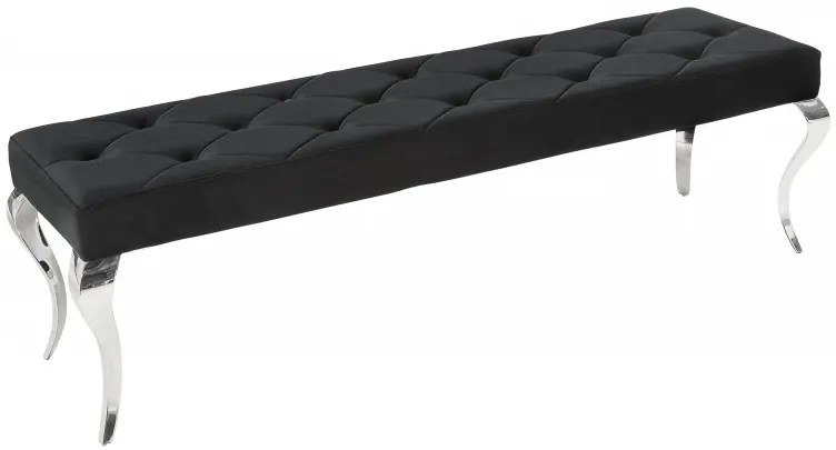 Dizajnová lavica Rococo, 170 cm, čierna