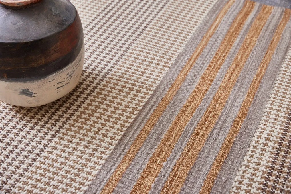Diamond Carpets India, Ručne viazaný kusový koberec Houndstooth DESP HL89 Beige Mix, 200x290, béžová, hnedá, obývacia izba