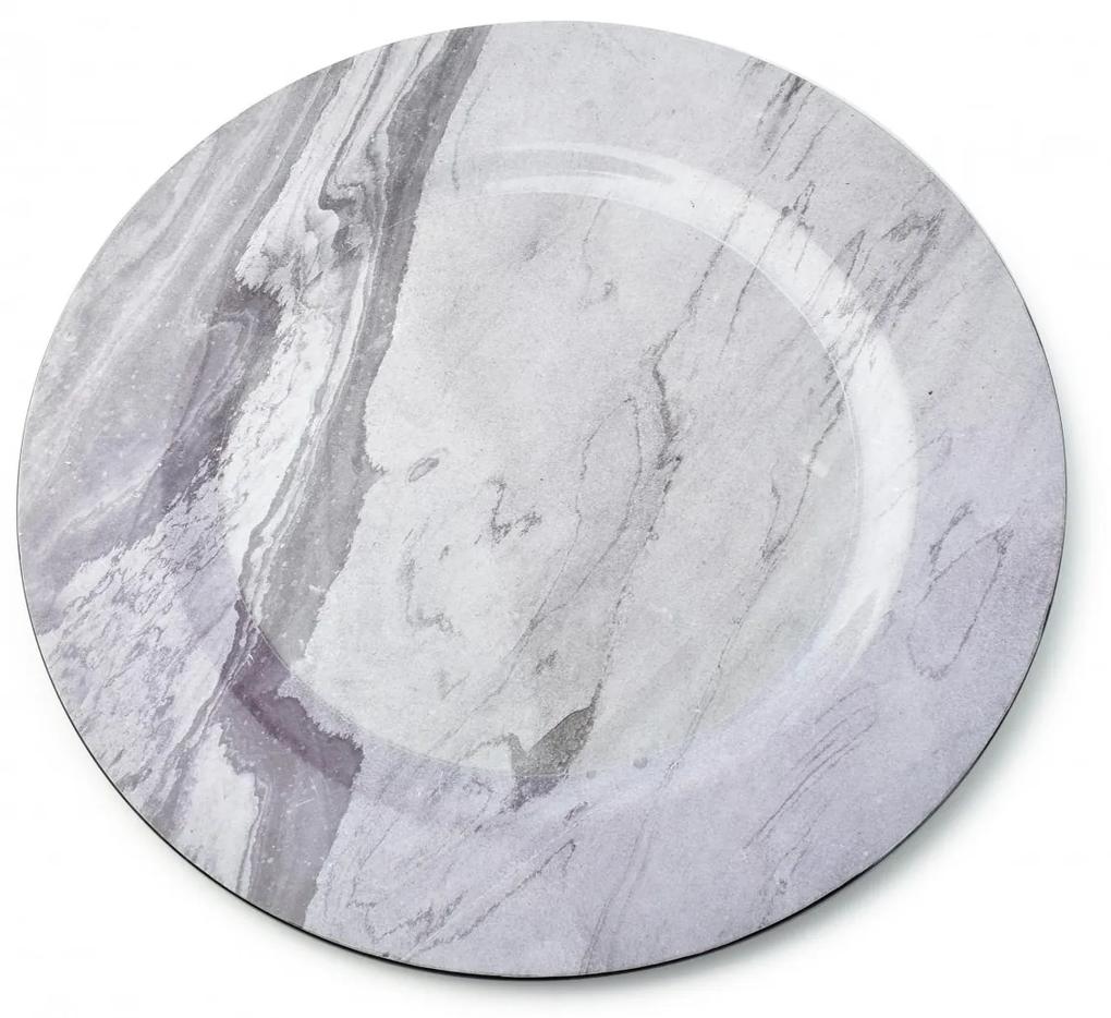 Mondex Dekoratívny podnos Blanche XIX 33 cm biely mramor
