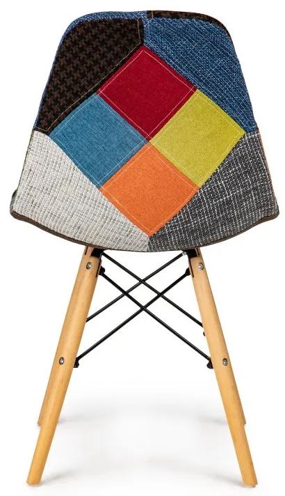 Sada 4 patchworkových židlí Eqa