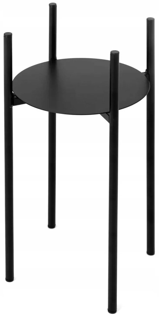 Tutumi Kovový květinový stolek / černá