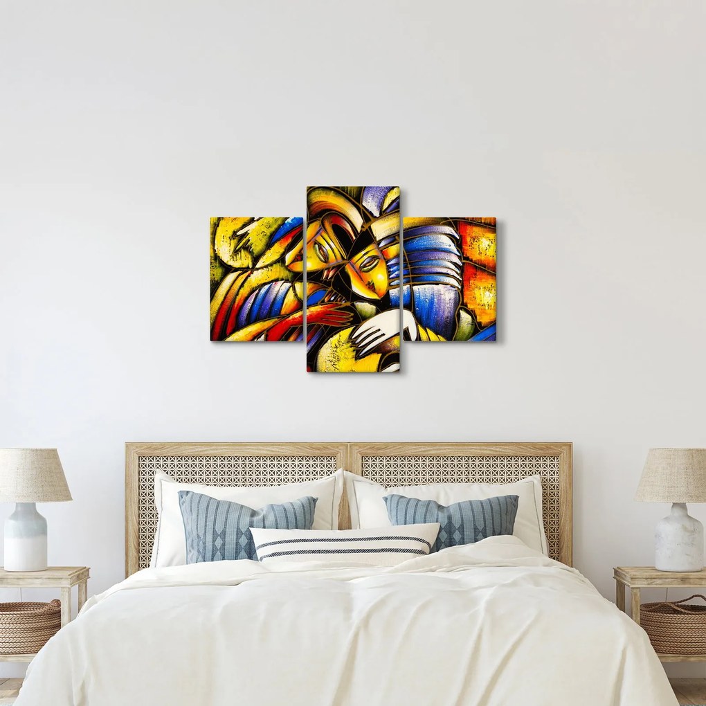 Obraz - Olejomaľba, milenci (90x60 cm)