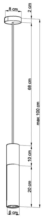 Čierno-sivé závesné svietidlo Sollux Edo