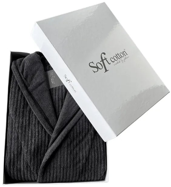 Soft Cotton Unisex župan STRIPE s kapucňou