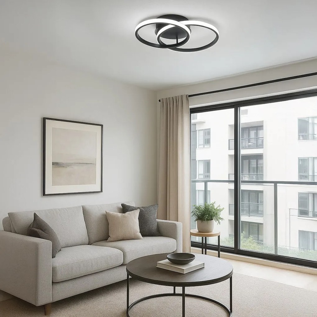 Stropné LED svietidlo Titano, 2x LED 12w, 4000k, b