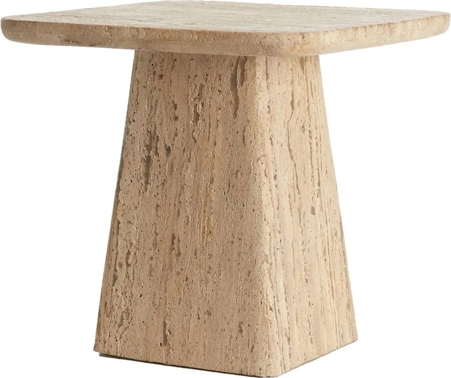 Odkladací stolík s doskou z kameňa 45x45 cm Kepami – Light &amp; Living