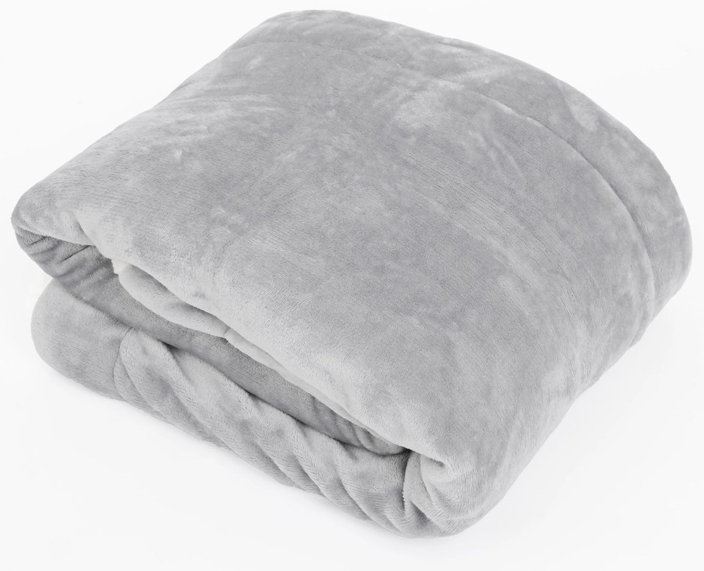 Baránková deka mikroplyš Exclusive 220 × 200 cm – Laura svetlo sivá