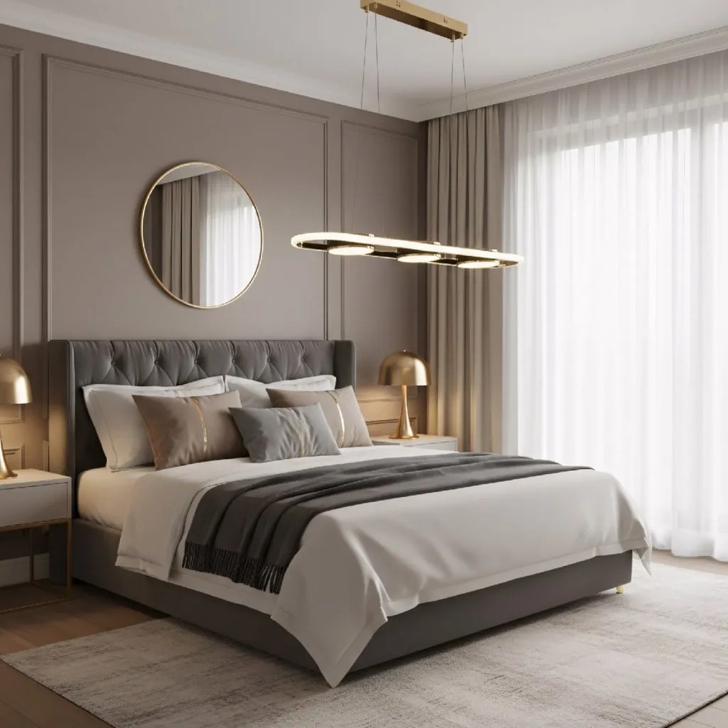 Toolight Toolight, stropné svietidlo 95cm, 200W, 5000lm, G135-CP, zlatá, OSW-02611