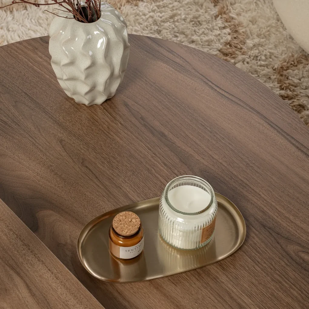 Konferenčný stolík Orion Walnut White