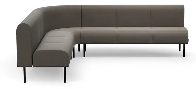 Pohovka VARIETY, 90° vnútorný oblúk, látka Pod CS, šedohnedá