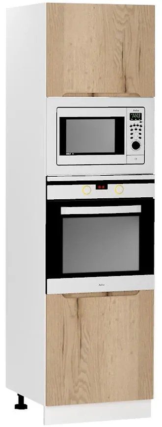 Kuchynská skrinka Zoya D60pk Mv 2133 Pl Dub Halifax/Biely