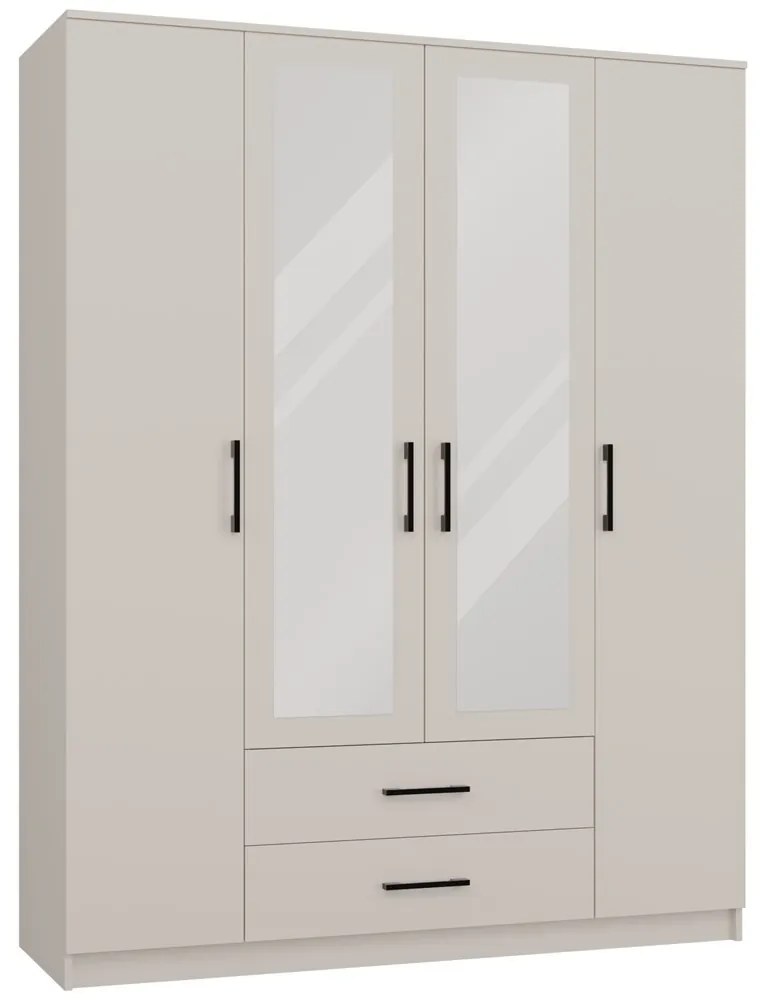 Šatníková skriňa Romana 160 cm so zrkadlom kašmír