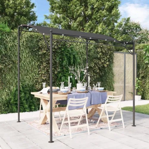 vidaXL Strieška antracitová 2x2,3 m 180 g/m² látka a oceľ-