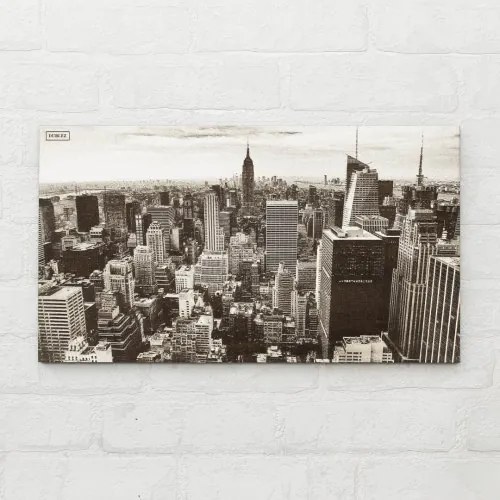 3D drevený, gravírovaný, panoramatický obraz na stenu - Fotografia New York