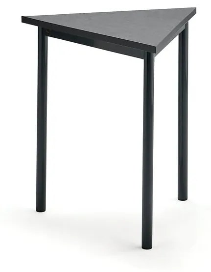 Stôl SONITUS TRIANGEL, 700x700x720 mm, linoleum - tmavošedá, antracit