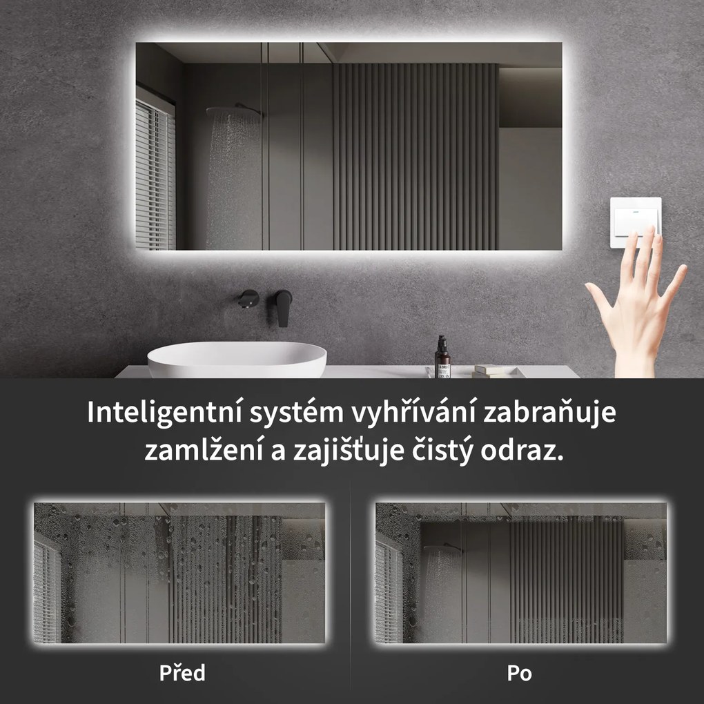 CERANO - Kúpeľňové LED zrkadlo Fiore - 50x70 cm, CER-CER-476711