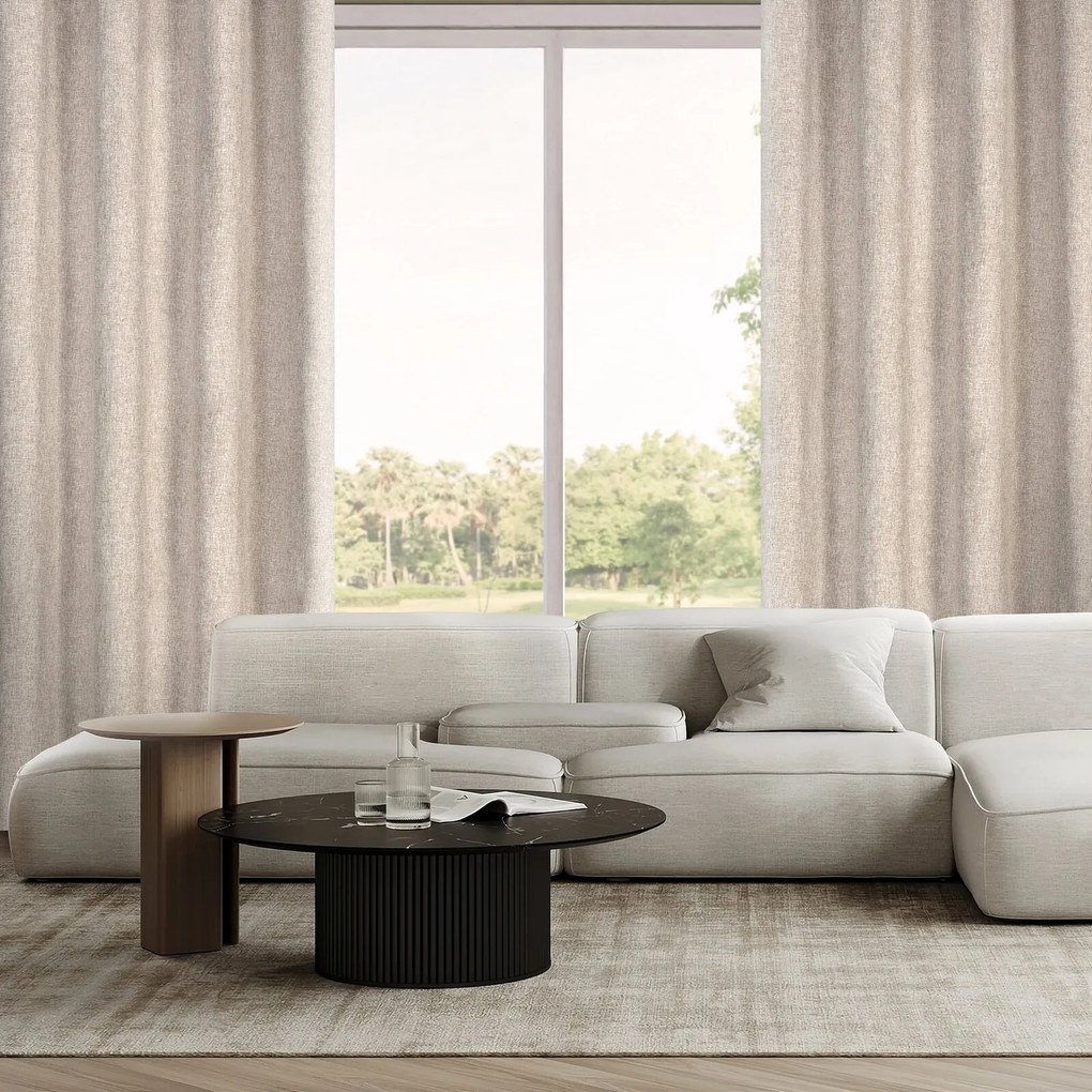 ZÁVES NA KRÚŽKOCH ADELINA 140X250 CM BÉŽOVÁ