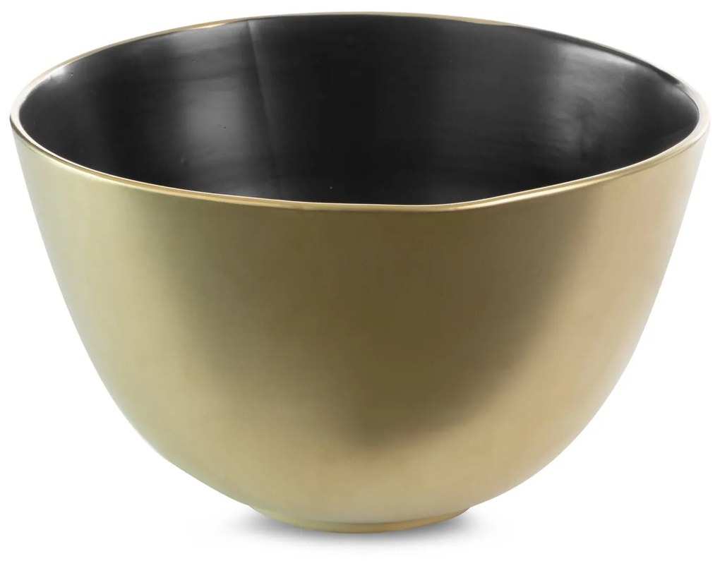 DEKORAČNÁ KERAMICKÁ MISKA EBRU 30X30X18 CM ČIERNA