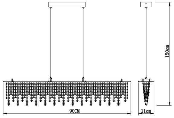 Globo 68405-24H - LED Stmievateľný krištáľový luster na lanku LED/24W/230V + DO