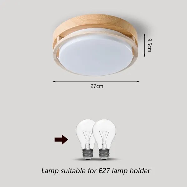 Brilagi - Stropné svietidlo ORINO 2xE27/40W/230V priemer 27 cm dekor dreva/dub