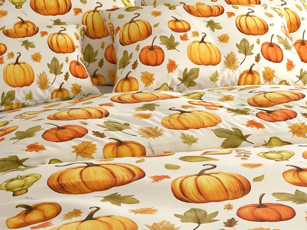 Obliečky z mikrovlákna AUTUMN PUMPKINS farebné Rozmer obliečky: 2 ks 70 x 90 cm | 200 x 220 cm