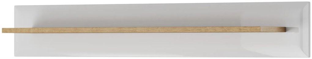 Nástěnná police Nordi 107 cm bílá/dub Riviéra