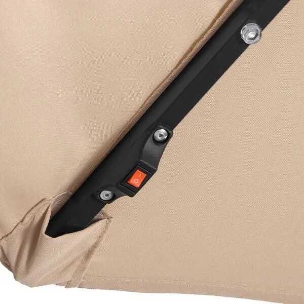 Záhradný slnečník 3m LED SPRINGOS GU0047 - béžový