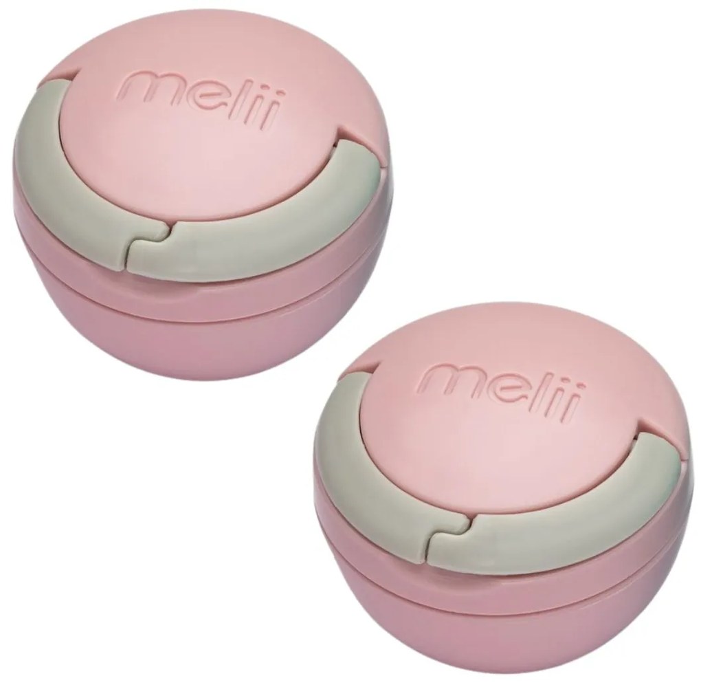 Škatuľky na cumlík 2 ks - ružová/sivá