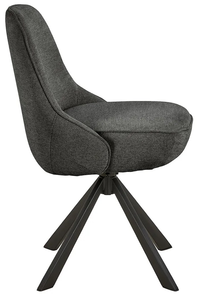 Otočná jídelní židle Carlton šedá