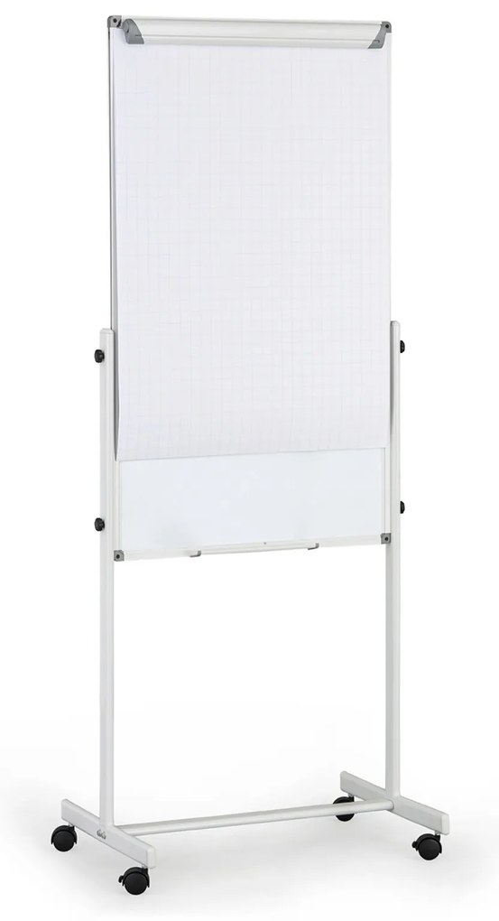 Mobilná tabuľa, flipchart, kombinovaný povrch, 1200 x 700 mm