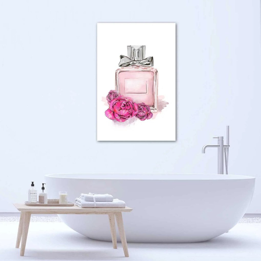 Gario Plagát Kvety a parfum vo flakóne Farba rámu: Bez rámu, Rozmery: 30 x 45 cm