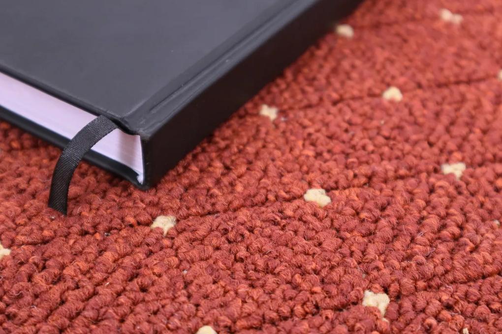 Condor Carpets AKCIA: 80x80 cm Metrážny koberec Udinese terra - neúčtujeme odrezky z role! - S obšitím cm