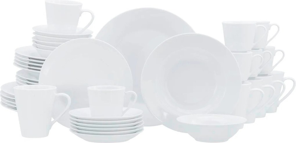 XXXLutz KOMBINOVANÝ SERVIS Base weiß 42-dielne Creatable - Online Only bytové doplnky - 007768067705