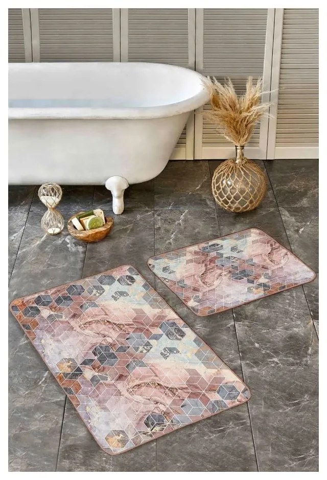 Zamatové kúpeľňové predložky v súprave 2 ks 60x100 cm – Mila Home