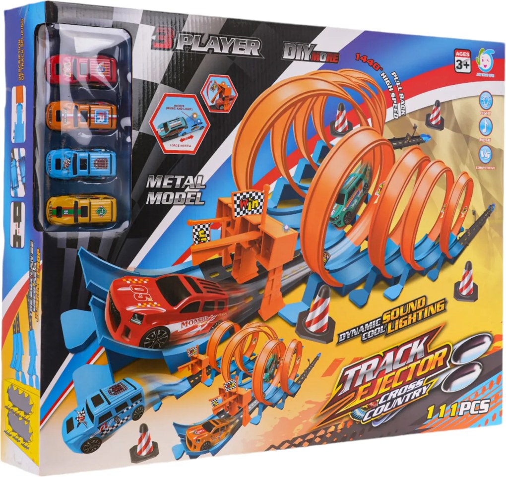 Ramiz Extrémna pretekárska dráha so svetlami a zvukom Funkcia 111el.