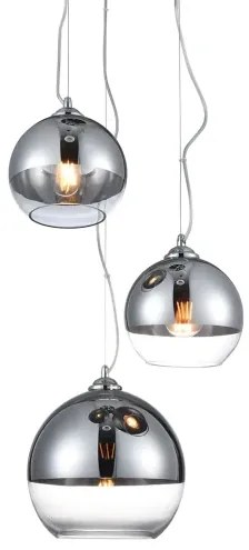 Dizajnový luster Iris 3 chróm