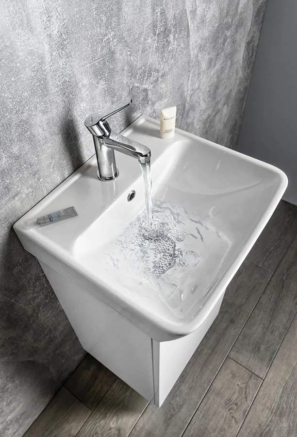 Bruckner Bruckner, NEON skrinka s keramickým umývadlom 60x41,5 cm, biela, 501.113.0