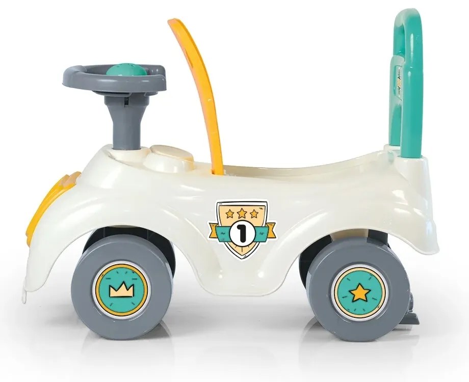 Dolu Odrážadlo auto s operadlom, biela