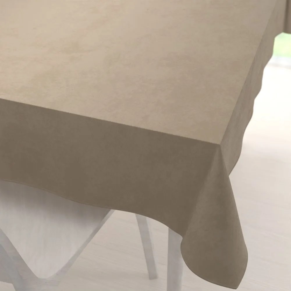 Biante Zamatový obdĺžnikový obrus Velvet Premium SVP-030 Sivobéžový 140x160 cm