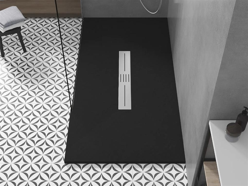 Mexen Toro, SMC obdĺžniková sprchová vanička 150 x 70 cm, čierna matná, 43707015
