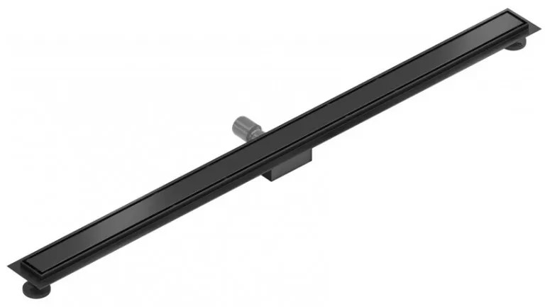Lineárny odtokový žľab 140 cm MEXEN FLAT 2v1 čierny