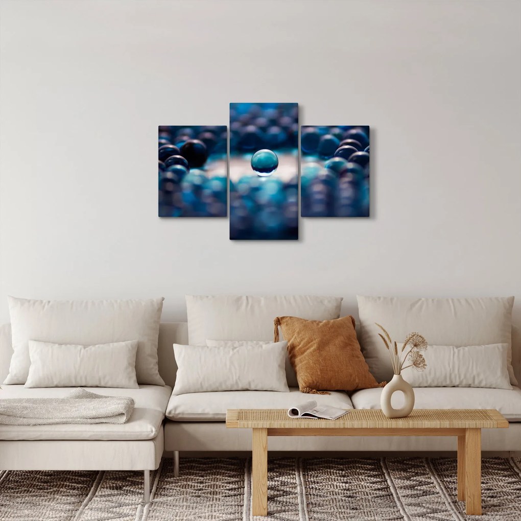 Obraz - Modré guličky (90x60 cm)