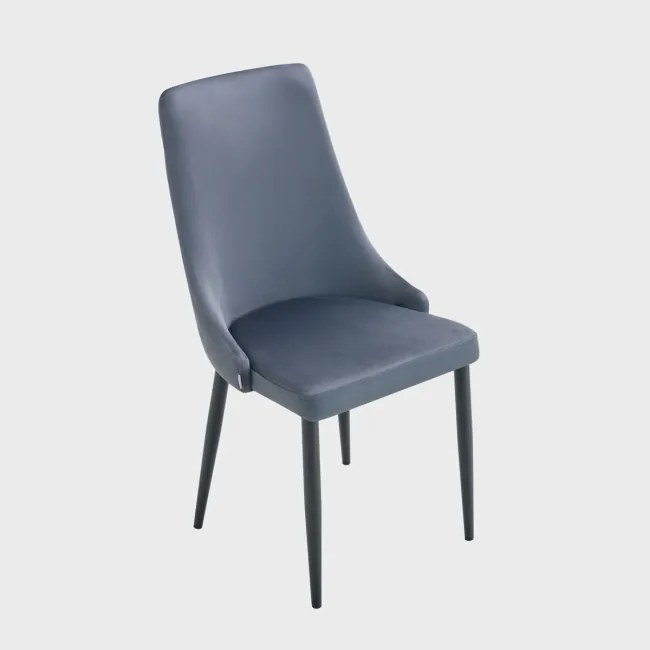 Jedálenská stolička LOGAN zamatová tmavosivá 743849