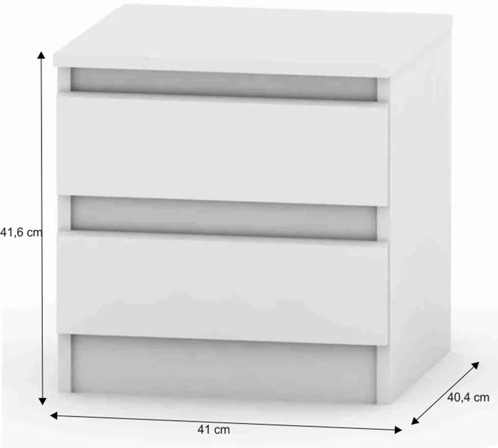 HANY NEW 002 nočný stolík, biely