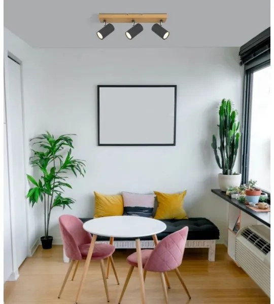 Globo 57911-3G - Bodové svietidlo ROBBY 3xGU10/35W/230V šedá/hnedá