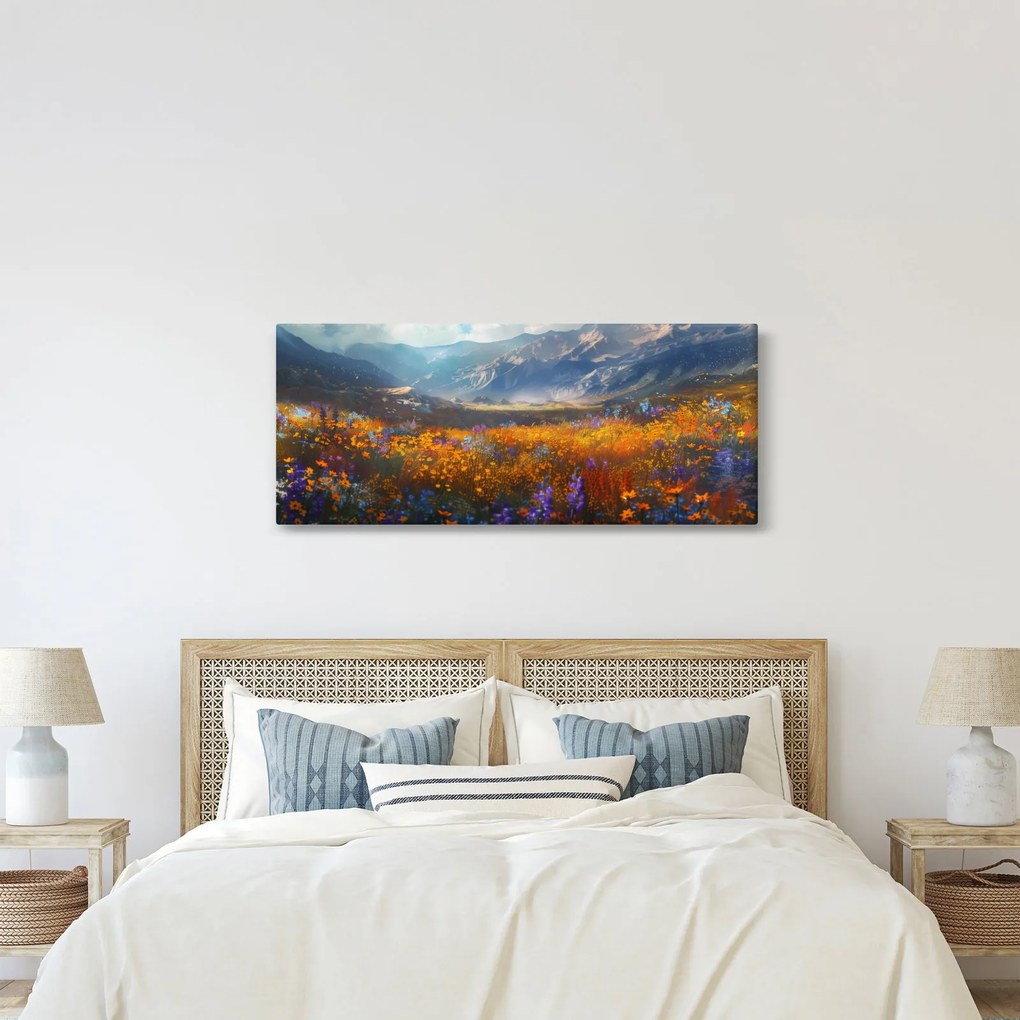Obraz - Maľovaná horská krajina II. (120x50 cm)